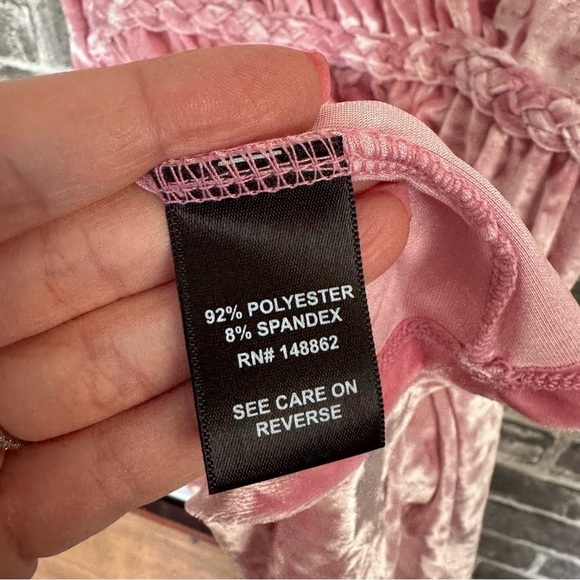 Torrid Velvet Surplice Babydoll Tank top shirt pink - Picture 8 of 12